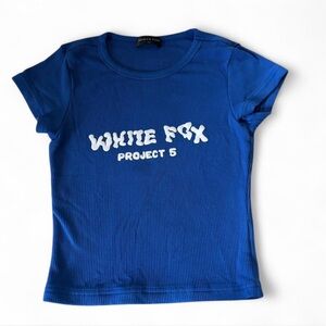 White Fox Blue T-Shirt